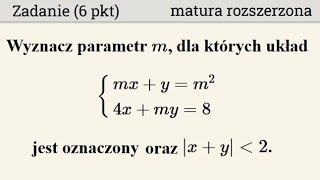 ROZSZERZENIE 6pkt  Układ równań z parametrem  zadanie 1 z informatora CKE 2025 [upl. by Dun]