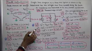 SYMMETRICAL FAULT CALCULATIONS – PART – 18 – CALCULATION OF POST FAULT CURRENTS AND VOLTAGES [upl. by Yud326]