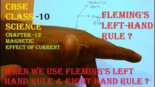 Flemings Left Hand Rule  CBSE CLASS X  Magnetic Effect of electric current [upl. by Murage964]