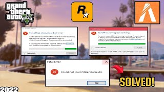 How to Fix FiveM Fatal Error Could Not Load CitizenGamedll Crash amp Error Code Solutions [upl. by Ayet]