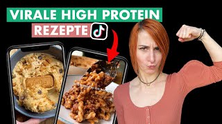 Ich teste virale HIGH PROTEIN Rezepte von TikTok [upl. by Eicart]