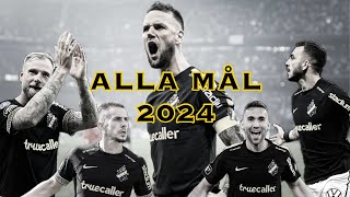 AIKs ALLA MÅL I ALLSVENSKAN 2024 [upl. by Kimura]