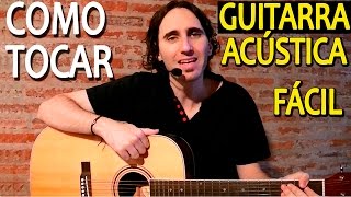 Como Aprender a Tocar Guitarra Acústica Para Principiantes  Ejercicios Faciles Mano Derecha TCDG [upl. by Pinto]