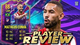 88 FUTURE STARS MATHEUS CUNHA PLAYER REVIEW FUTURE STARS MATHEUS CUNHA  FIFA 22 ULTIMATE TEAM [upl. by Remy]