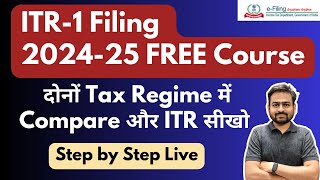 ITR 1 Filing Online 202425  How to File ITR 1 under Old Tax Regime vs New Tax Regime  ITR 1 File [upl. by Gustaf35]