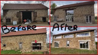 Rénovation complète de grange en 10 minutes  TIMELAPSE  Transformation dune ancienne ferme [upl. by Ion]