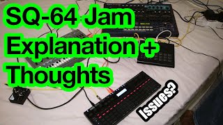 Korg SQ64  first jam explanation and thoughts [upl. by Annaesor]