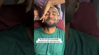 Tried Skincare on my husband  pampering my husband  watch till the end🤣 skincare ytshorts [upl. by Ajay]