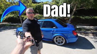 MY DADS REACTION TO DRIVING MY 400HP BAGGED WRX [upl. by Elgna417]