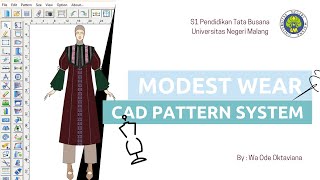 Modest Wear CAD Pattern System RichpeaceDGSLangkah Pembuatan Pola Cape Look 3 [upl. by Nosrak]