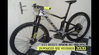 VTT Scott Spark RC 900 Pro 2020 Carbone [upl. by Nomahs]