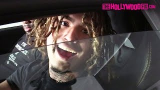 Lil Pump Nearly Crashes His New Lamborghini While Speaking On Lollapalooza At The Bank 8618 [upl. by Bowes]