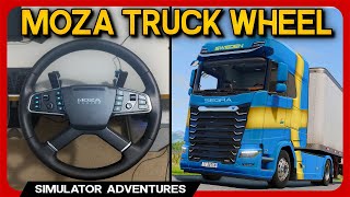 MOZA TRUCK WHEEL Review in BeamNG amp ATS BEST Sim Wheel [upl. by Lekar495]