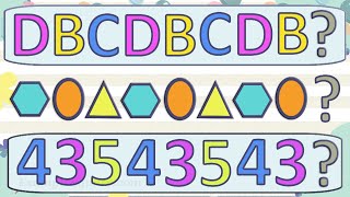 ABC Pattern for Preschool Kindergarten and Grade 1 Kids Pattern Activities with Shapes amp Numbers [upl. by Anairt834]