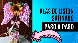 ¿Como hacer Alas de Angel con liston satinado [upl. by Senior335]