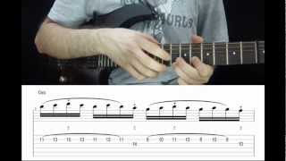 Best Two Hand Tapping Riff Ever Lesson [upl. by Lancey]