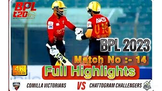 Full Highlights  Comilla Victorians vs Chattogram Challengers  BPL 2023  14th Match Highlights [upl. by Niel160]