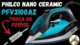 Troca do fusível e montagem do ferro de passar roupa philco nano Ceramic PFV3100AZ que não liga [upl. by Dnama]