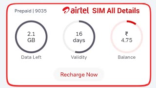 How To Check Airtel Balance Mobile Data And Validity 2020 Hindi  Airtel Thanks App [upl. by Schindler]