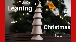 Woodturning a Leaning Christmas Tree [upl. by Ellerahs]