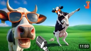 funny cow dance  Happy cows amp gaiya meri aati hai  cow dance video in hindi [upl. by Alrich]