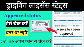 Licence has been approved  DL status check kaise kare  Parivahan Sewa  DL service [upl. by Suisyola715]