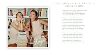 Les Frangines – Quand vous serez bien vieille Lyrics video [upl. by Angle]