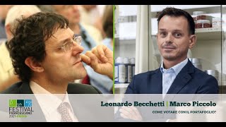 Leonardo Becchetti e Marco Piccolo  Come votare con il portafoglio [upl. by Lauralee725]