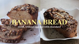 cookirada BANANA BREAD in 5 minutes  A Cosy Chocolate Banana Bread Recipe Without Eggs [upl. by Anihcak665]