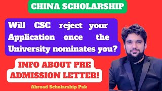 Will CSC reject your application once the university nominates you  Info about pre admission letter [upl. by Bridie]