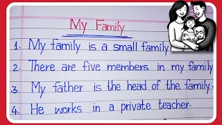 My Family Essay In English Writings  Learn Essay [upl. by Notxed804]