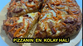 Bugün ne pişirsem diye düşünenler Hem kolay hem doyurucu👌 Kolay Pizza [upl. by Eked936]