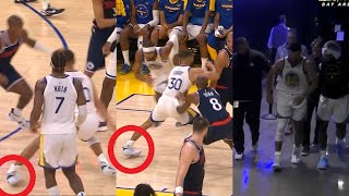 Stephen Curry injures same ankle twice and limps to locker room vs Clippers [upl. by Enrobialc]