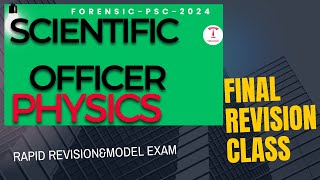 Scientific officer physicspsc 2024 final revision class [upl. by Htebzile]