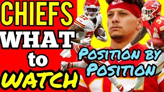 CHIEFS vs JAGUARS WHAT TO WATCH Position by position guide Chiefs News Today [upl. by Pearman]