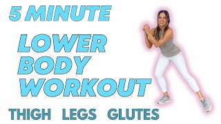 5Minute Standing Leg Workout for Toned Glutes and Thighs [upl. by Vite]