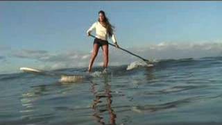 SUP HOW TO CATCH WAVES stand Up paddle boarding [upl. by Ahserak]