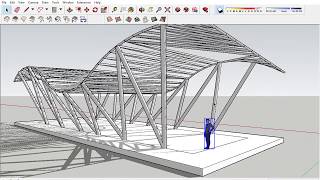 Creating Parametric Inspired Roof Form in Sketchup using advanced plugin links enclosed [upl. by Tarkany256]