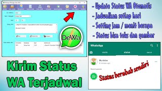 Ada Jadwal APLIKASI MERUBAH STATUS WHATSAPP SECARA OTOMATIS [upl. by Redyr453]