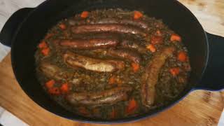 recette familiale saucisse lentille [upl. by Nnylyrehc]