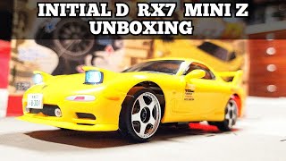 kyosho first mini z initial D RX7 unboxing [upl. by Enyallij]