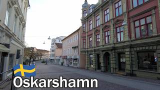 Sweden evening walking tour of Oskarshamn The town with the oldest longest sofa [upl. by Niehaus]