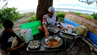 BEGINI AKIBAT NYA MANCING DI SAAT ANGIN KENCANG DAN HUJAN  HASIL NYA LANGSUNG DI MASAK [upl. by Zedecrem]