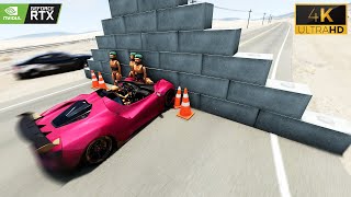 Satisfying Speed Max Hit The Wall Crashes 2 BeamNG drive [upl. by Arammahs]