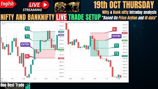 🔴Live Nifty intraday trading  Bank nifty live trading  Live options trading  19th OCT 2023 dhan [upl. by Ferris973]