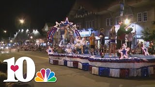 Midnight Parade kicks off with floats and festivities marching through downtown Gatlinburg [upl. by Bal]