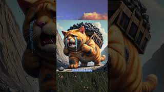 Its a pity that this cat was made to work carrying coalshorts shortvideo cute shortsvideo cat [upl. by Ylatan]