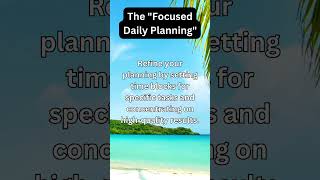 Healthy Habits The quotFocused Daily Planningquot for Maximum Productivity HealthyHabits Shorts [upl. by Teri529]