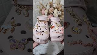 PASANG JIBBITZZ 🍒✨️🥰 crocs crocscrushshimmer crocscrush crocsclogs jibbitz crocsoriginal fyp [upl. by Aloz]