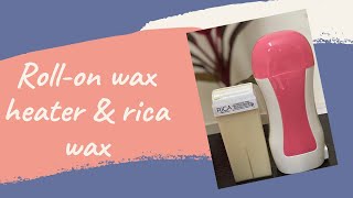 How to use Rollon Wax at home  Rollon Wax heater  RICA wax at home  no heat wax  Roll on wax [upl. by Alec]